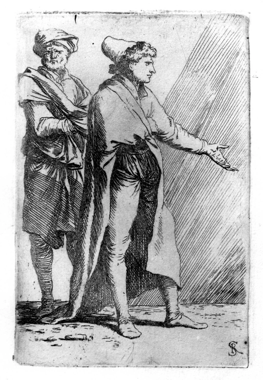 Stampa - Giovane seguito da un servo, Musei Civici, Vicenza